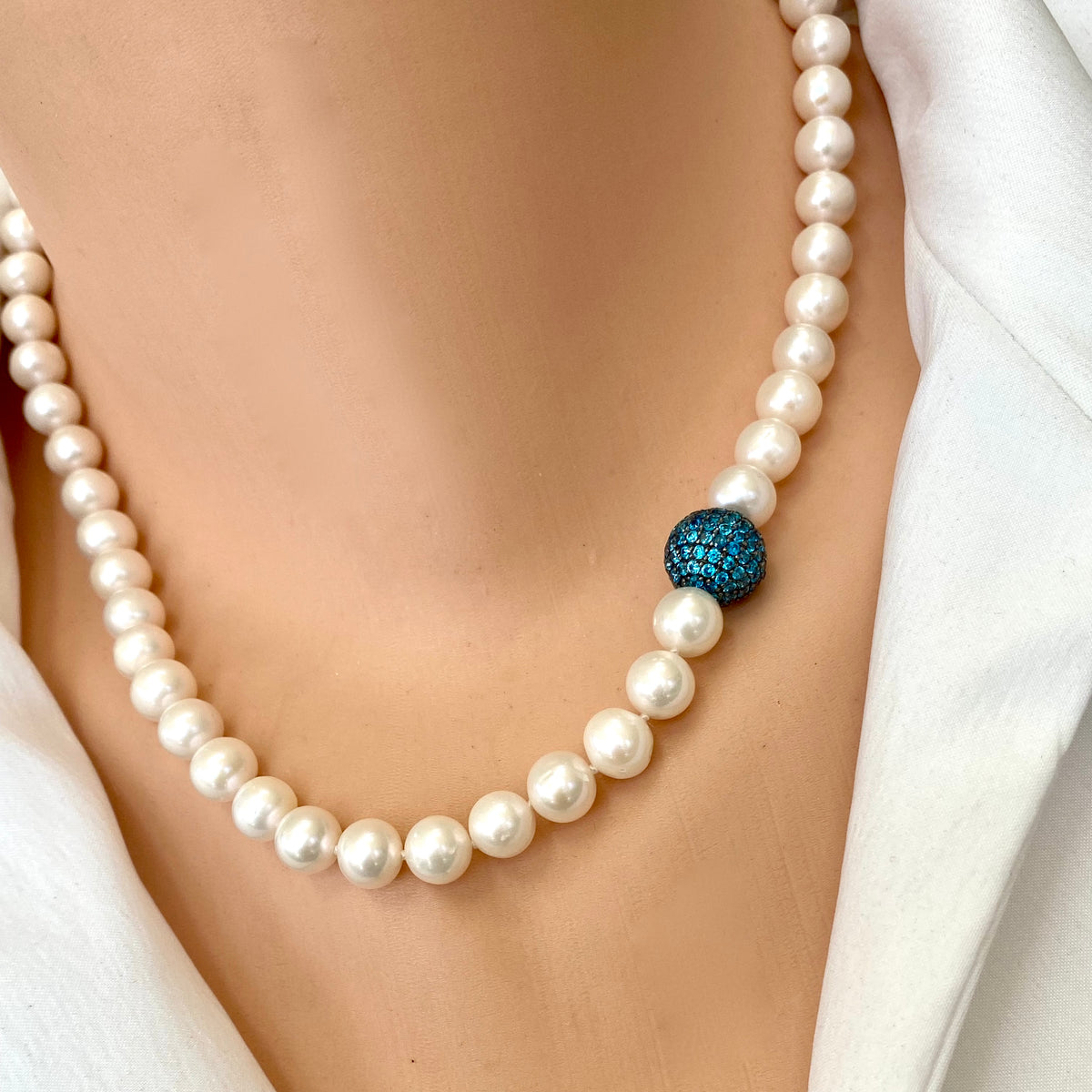 Teal and Purple Necklace with Pearls – Completely Kentucky