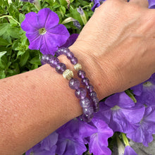 Charger l&#39;image dans la galerie, Amethyst Bracelet in 6 or 8mm, 14K GF, 7&quot;
