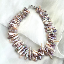 Lade das Bild in den Galerie-Viewer, Spectacular Purplish Long Stick Biwa Pearl Necklace, 18&quot;
